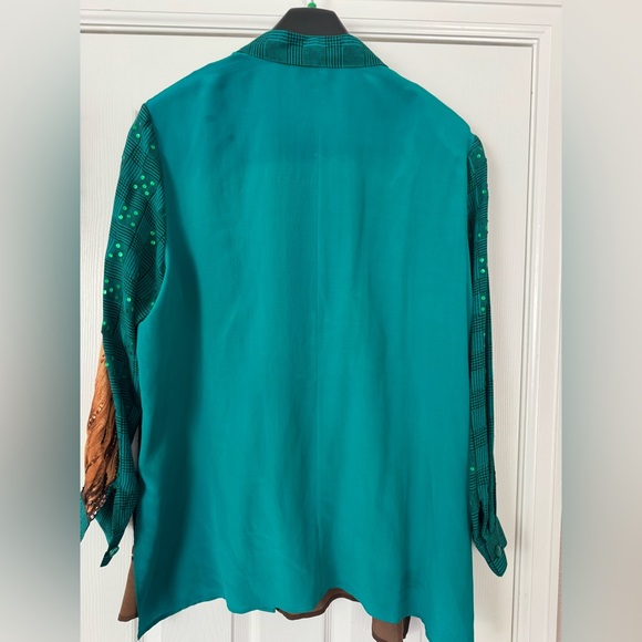 Vintage Diane Gilman Horse Sequin Blouse 100% Silk 2X - Picture 9 of 12